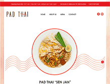 Tablet Screenshot of padthairestaurant.com.au